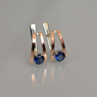 Срібні сережки з напайками із золота