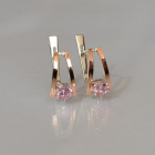 Срібні сережки з напайками із золота