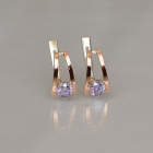 Срібні сережки з напайками із золота