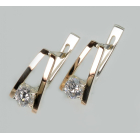 Срібні сережки з напайками із золота