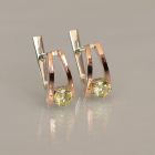 Срібні сережки з напайками із золота