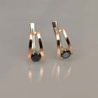 Срібні сережки з напайками із золота