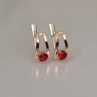 Срібні сережки з напайками із золота