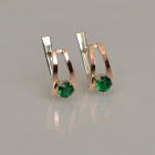 Срібні сережки з напайками із золота