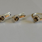 Срібний набір з золотими напайками