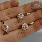 Срібний набір з золотими напайками