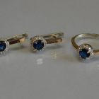 Срібний набір з золотими напайками