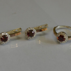 Срібний набір з золотими напайками