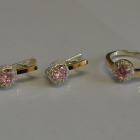 Срібний набір з золотими напайками