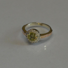 Серебряное кольцо с напайками из золота