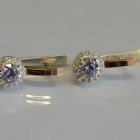 Срібні сережки з золотими накладками