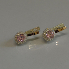 Срібні сережки з золотими накладками