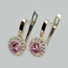 Срібні сережки з золотими накладками