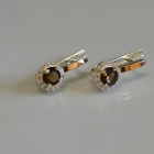 Срібні сережки з золотими накладками