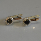 Срібні сережки з золотими накладками