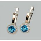 Срібні сережки з золотими накладками