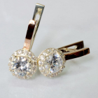 Срібні сережки з золотими накладками