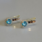 Срібні сережки з золотими накладками