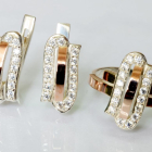 Срібний набір зі вставками з золота