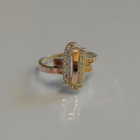 Срібна каблучка  зі вставками з золота