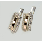 Серебряные серьги с золотыми накладками