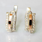 Серебряные серьги с золотыми накладками