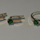 Срібний набір з напайками з золота