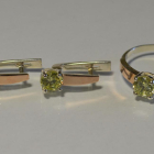 Срібний набір з напайками з золота