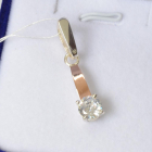 Срібна підвіска з пластинами золота