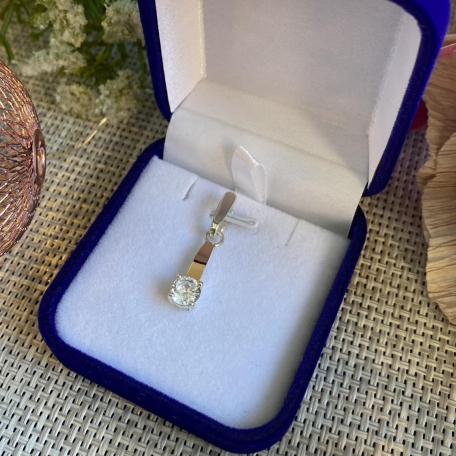 Срібна підвіска з пластинами золота