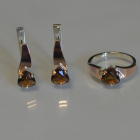 Серебряный гарнитур с золотыми пластинами