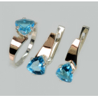 Серебряный гарнитур с золотыми пластинами