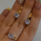 Серебряный гарнитур с золотыми пластинами