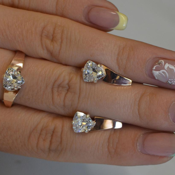 Серебряный гарнитур с золотыми пластинами