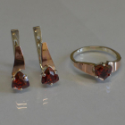 Серебряный гарнитур с золотыми пластинами