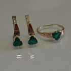 Серебряный гарнитур с золотыми пластинами