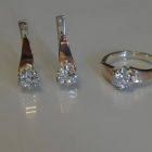 Серебряный гарнитур с золотыми пластинами