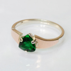 Срібна каблучка з золотими вставками