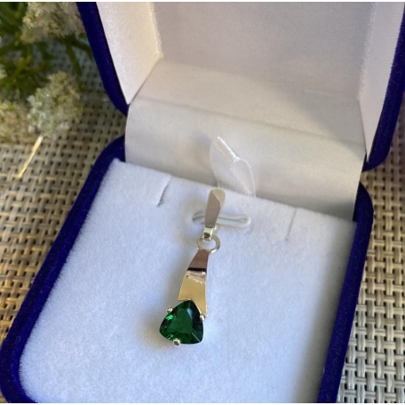 Серебряная подвеска с золотими вставками