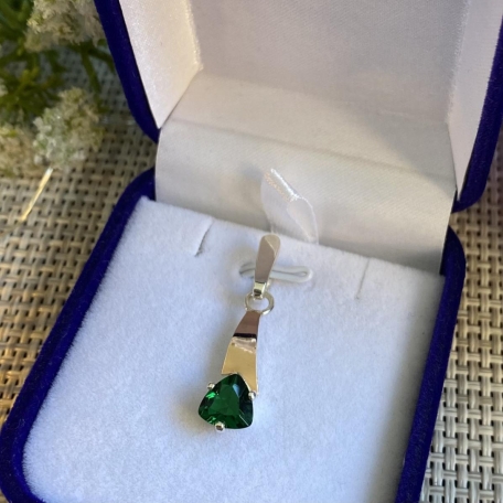 Срібна підвіска з пластинами золота