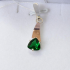 Срібна підвіска з пластинами золота