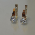 Серебряные серьги с напайками из золота