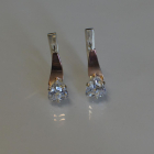 Серебряные серьги с напайками из золота