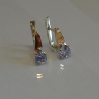 Серебряные серьги с напайками из золота