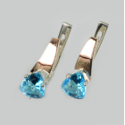 Серебряные серьги с напайками из золота