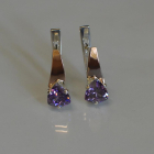 Серебряные серьги с напайками из золота