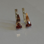 Серебряные серьги с напайками из золота