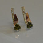 Серебряные серьги с напайками из золота