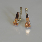 Серебряные серьги с напайками из золота