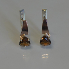 Серебряные серьги с напайками из золота